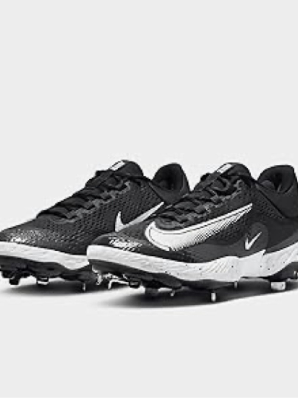 Nike Black and White Baseball Cleats with Speckled Midsole
